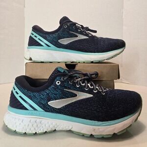 Brooks Women's Ghost 11 Running Shoes Navy/Mint/White Women's Size 9 B